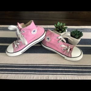👛Pink Hightop Converse Toddler Girl Size 10